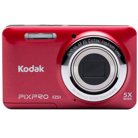 Kodak PixPro Friendly Zoom FZ51 Digital Camera, Red