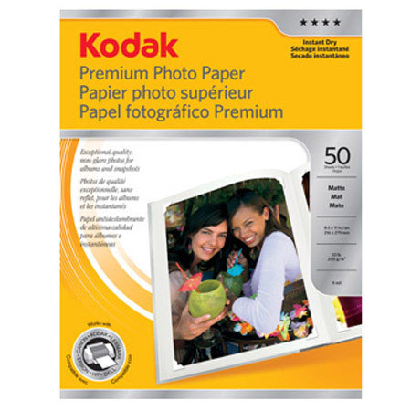 Kodak Premium Matte Photo Inkjet Paper, 50 Sheets