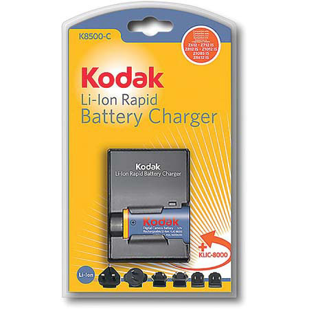Kodak K8500-C Rapid Charger Kit with KLIC-8000, Battery