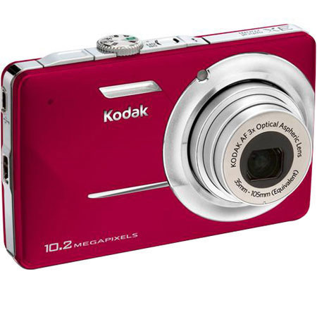 Kodak EasyShare M340 Kit, 4GB SD Card/Case/Tripod, Red
