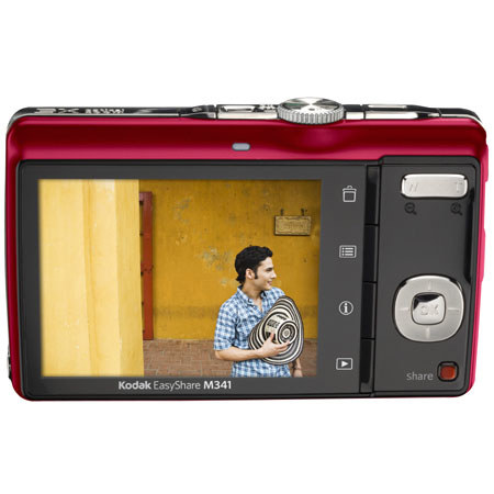 Kodak EasyShare M341 Digital Camera, 12.2 Megapixel, Rd