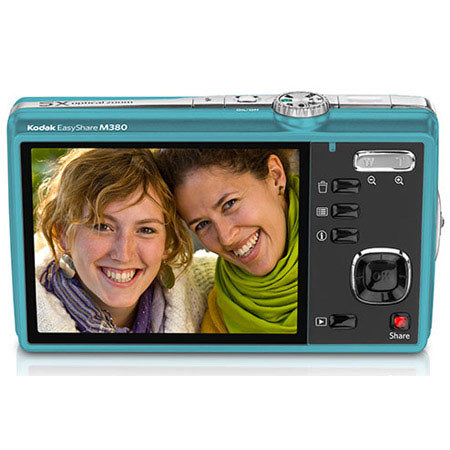 Kodak Easyshare M380 Digi Cam,10.2 MP, 5x Opt Zm,Teal