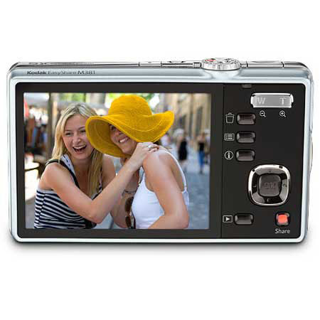 Kodak EasyShare M381 Digital Camera, 12.4 MP, Blue/Grey