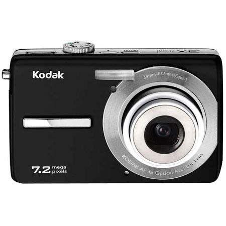 Kodak Easyshare M763 Digital Camera, 7.2 Megapixel, 3x Optical, 5x Digital Zoom, 2.7" LCD Screen, Black