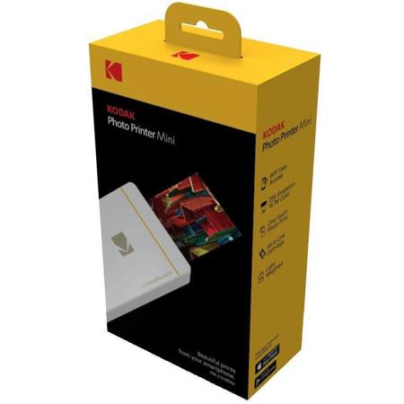 Kodak PM-210W - Photo Printer Mini (White) for iPhone and Android