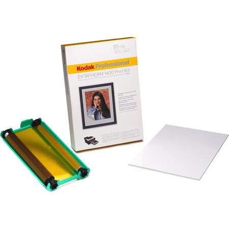 Kodak Ektatherm 1400 Print Kit, 8.5" x 12" Glossy Pack, 25 Sheets with Ribbon, for 1400 Thermal Dye-Sub Photo Printer.
