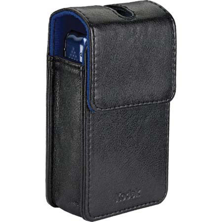 Kodak Faux Leather Slim Digital Camera Case, Black/Blue