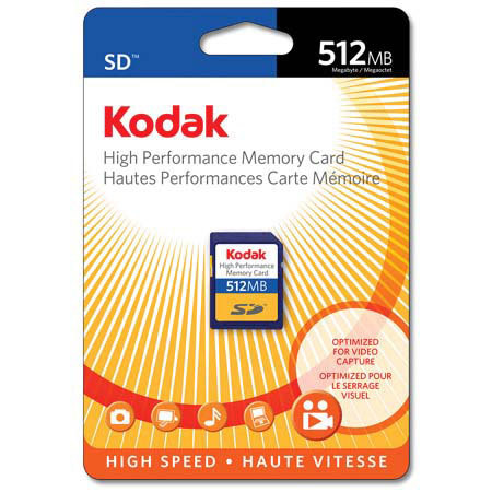 Kodak 512mb Secure Digital (SD) High Performance Memory Card #KHSD512DVD