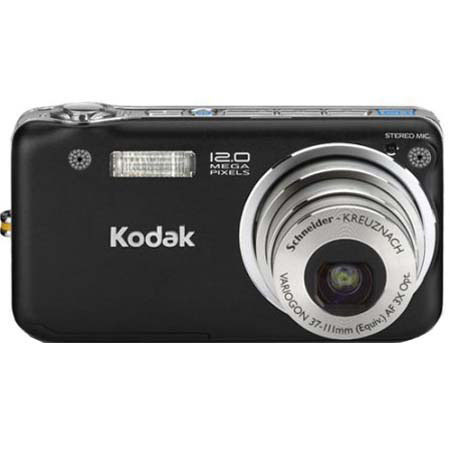 Kodak EasyShare V1253 Zoom Digital Camera, 12 Megapixel, 3x Optical, 5x Digital Zoom, 3.1" LCD Screen, Black