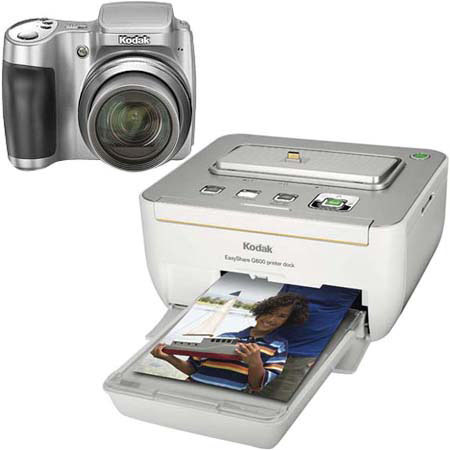 Kodak EasyShare Z710 Point & Shoot Digital Camera Kit, 7.1 Megapixel, 10x Optical, 5.2x Digital Zoom, 2.0" LCD Screen, with G600 Printer Dock.