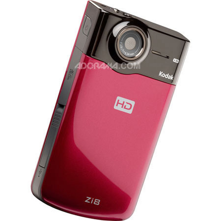 Kodak Zi8 5MP Pocket Video Camera 4x Zoom, Raspberry