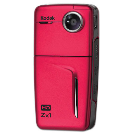 Kodak Zx1, Pocket Digi Video Cam Kit,Red w/4 NiMH Batt