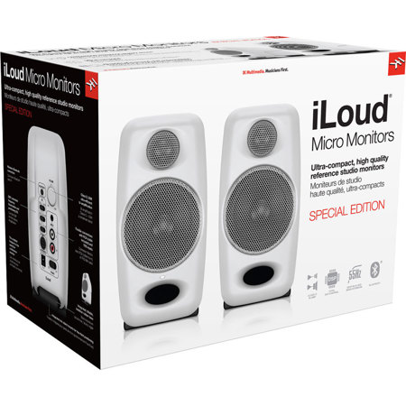 IK Multimedia iLoud Bluetooth Micro Monitor Speakers, Pair, White