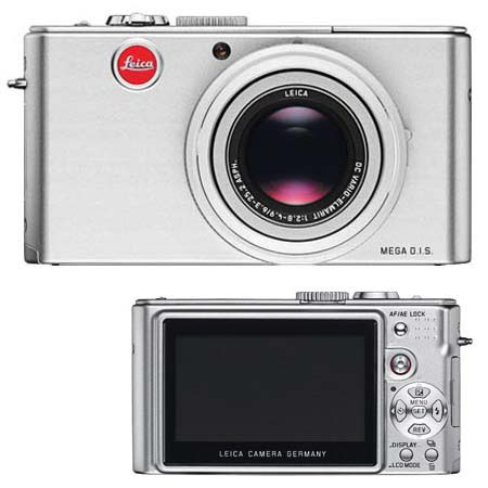 Leica D-Lux 3 Compact Digital 10mp Camera, with DC Vario Emarit 28-112mm 2.8-4.9/6.3-25.2 ASPH Zoom Lens, Optiical Image Stabilizer, 2.8" LCD, Silver