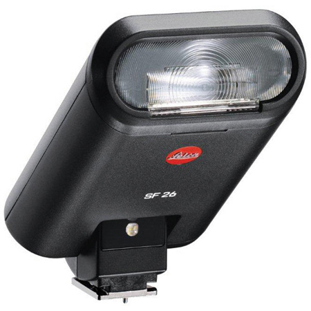 Leica SF 26 Compact Shoe Mount Flash, GN 85.3' (26 m) ISO100, Black