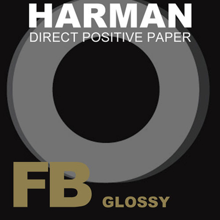 Ilford Harman Direct Positive FB1K Paper, Fiber Based Glossy Surface, 4x5" 25 Sheets