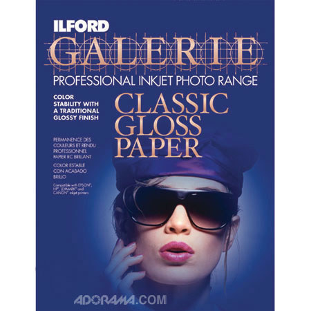 Ilford Galerie Classic Glossy Paper, 11x17in, 50 Sheets