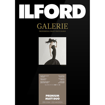 Ilford GALERIE Premium Duo Matte Inkjet Photo Paper, 200 gsm, 8.5x11", 50 Sheets
