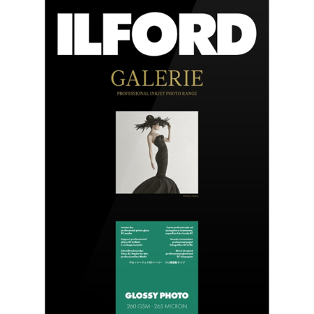 Ilford GALERIE Prestige Glossy Photo Inkjet Paper, 260 gsm, 5x7", 100 Sheets