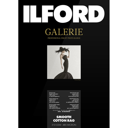 Ilford GALERIE Prestige Smooth Cotton Rag Inkjet Paper, 310 gsm, 4x6", 50 Sheets