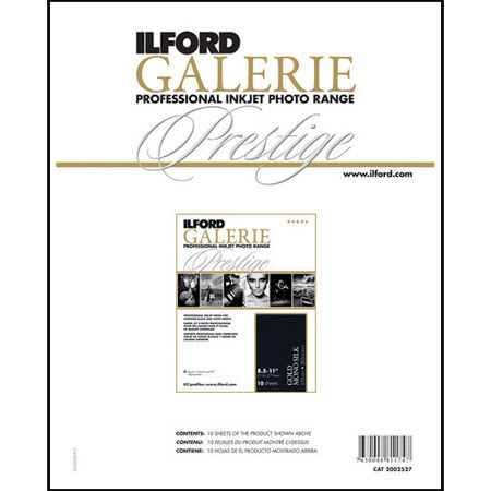 Ilford Galerie Smooth Photo Paper (8.5x11"), 10 Sheets
