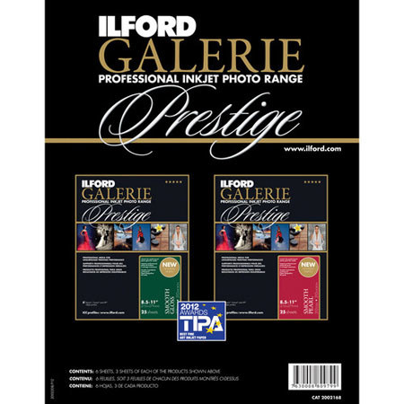Ilford Galerie Prestige Smooth Sample Pack, 3 SM Gloss, 3 SM Pearl
