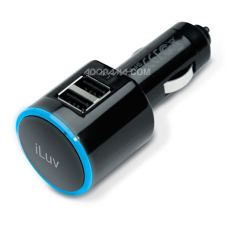 iLuv IAD219BLK Dual USB Car Charger