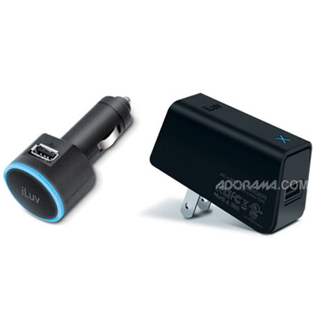iLuv IAD564BLK Compact USB Power Charger Duo with Cable