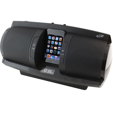iLive IB280B Boombox iPod Portable Dock AM/FM Radio
