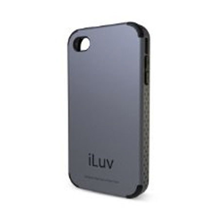 iLuv Dual Layer Case for iPhone 4/ 4GS, Regatta Gray