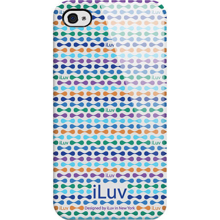 iLuv Hardshell Case for iPhone 4/ 4GS, Festival Blue