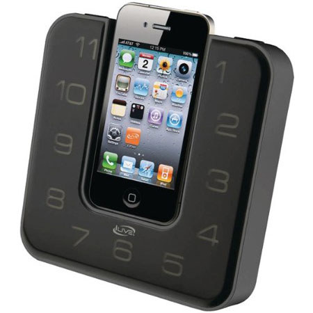 iLive ICP391B Clock Radio with iPod/iPhone Dock, Black