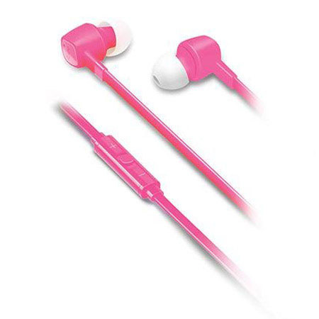 iLuv JetTurbo High-Performance Earphones with In-Line Volume Control, Pink