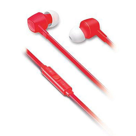 iLuv JetTurbo High-Performance Earphones with In-Line Volume Control, Red