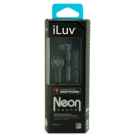 iLuv IEP336 Neon Sound In-Ear High-Performance Earphones, Black