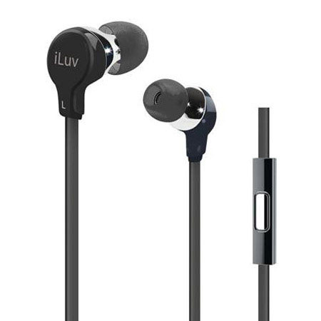 iLuv Premium Hands-Free Earphones with SpeakEZ Remote, Black