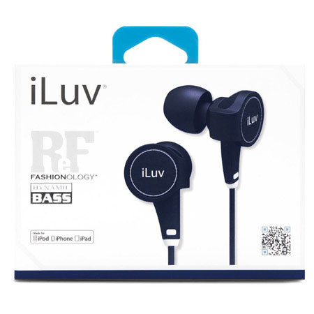 iLuv IEP425 ReF High-Fidelity Stereo Earphones with SpeakEZ Remote, Blue
