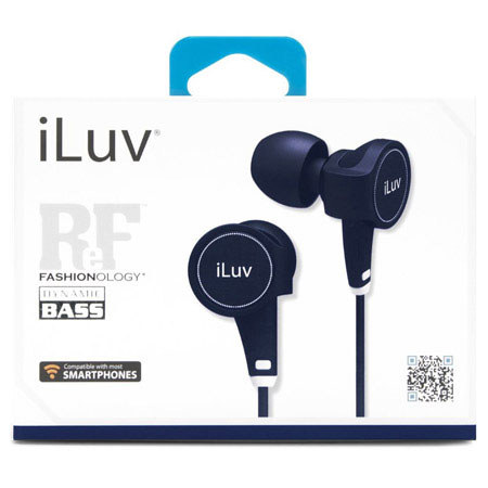 iLuv IEP426 ReF High-Fidelity Stereo Earphones with SpeakEZ Remote, Blue
