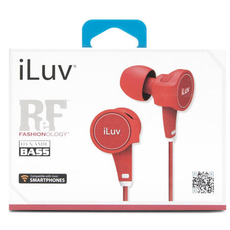 iLuv IEP426 ReF High-Fidelity Stereo Earphones with SpeakEZ Remote, Red