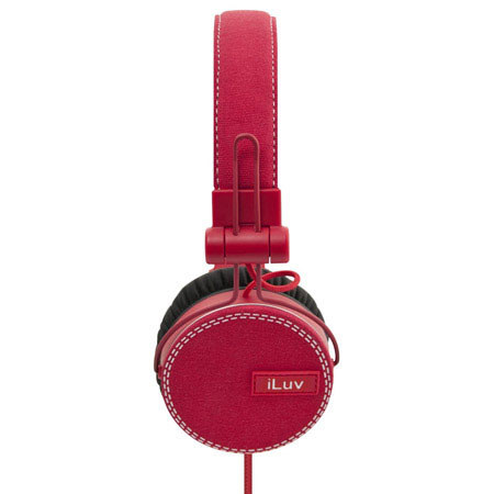 iLuv IHP635 ReF High-Fidelity Stereo Headphones with SpeakEZ Remote, Red