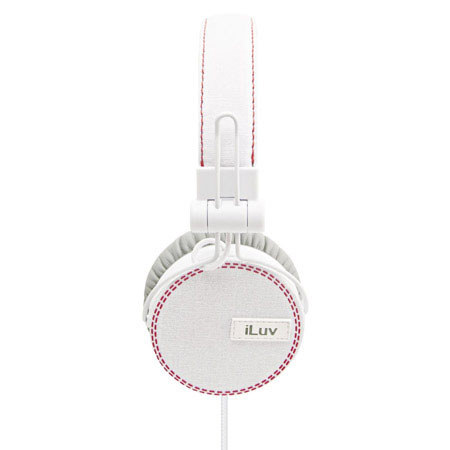 iLuv IHP635 ReF High-Fidelity Stereo Headphones with SpeakEZ Remote, White
