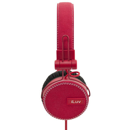 iLuv IHP636 ReF High-Fidelity Stereo Headphones with SpeakEZ Remote, Red