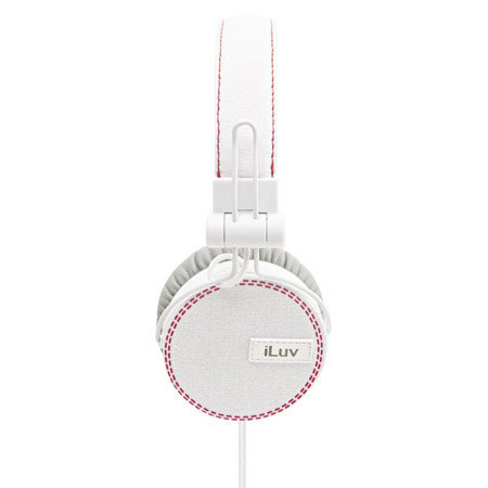 iLuv IHP636 ReF High-Fidelity Stereo Headphones with SpeakEZ Remote, White