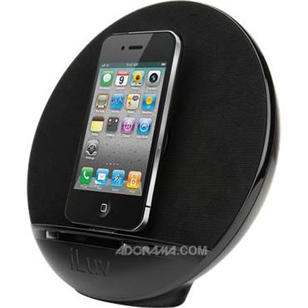 iLuv IMM289 Desktop Stereo Speakers with Dock, Black