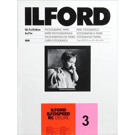 Ilford Ilfospeed RC Deluxe B/W Grade 3 Paper, 5x7in-100