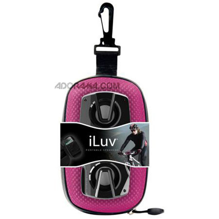 iLuv ISP120PNK Portable MP3 Player Speaker System, Pink