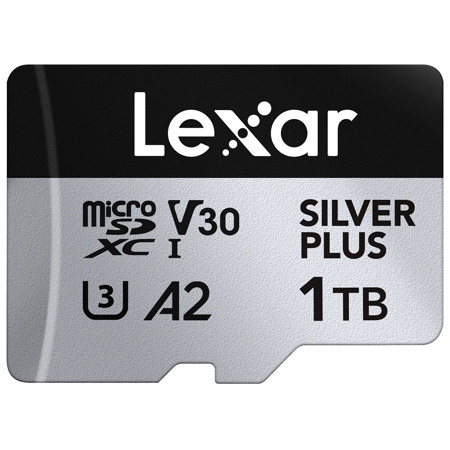 Lexar Professional SILVER PLUS UHS-I V30 microSDXC Card with SD Adapter 1TB