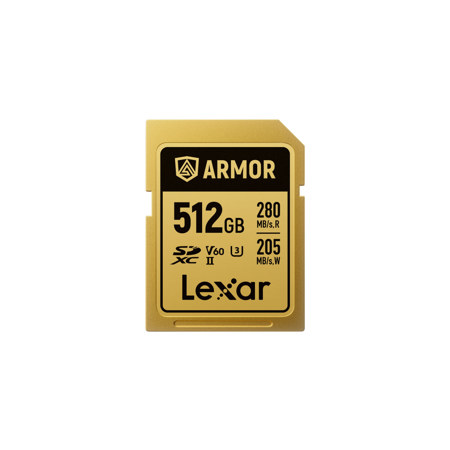 Lexar Professional ARMOR GOLD 512GB UHS-II V60 SDXC Memory Card