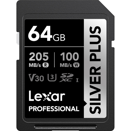 Lexar Professional SILVER PLUS UHS-I V30 SDXC Card 64GB
