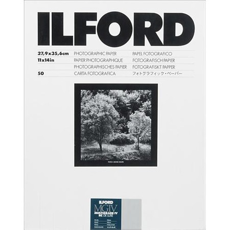Ilford Multigrade IV RC Deluxe B & W Enlarging Paper, 11x14"-50 Sheets, Pearl